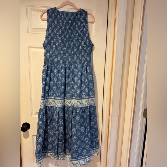 Christy Dawn Blue Sleeveless V-Neck Sundress - Picture 6 of 10